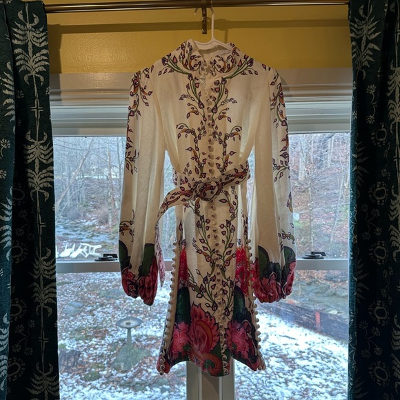 🌙 ZIMMERMAN LOVE STRUCK MINI LINEN DRESS 🌙 - Picture 5 of 8